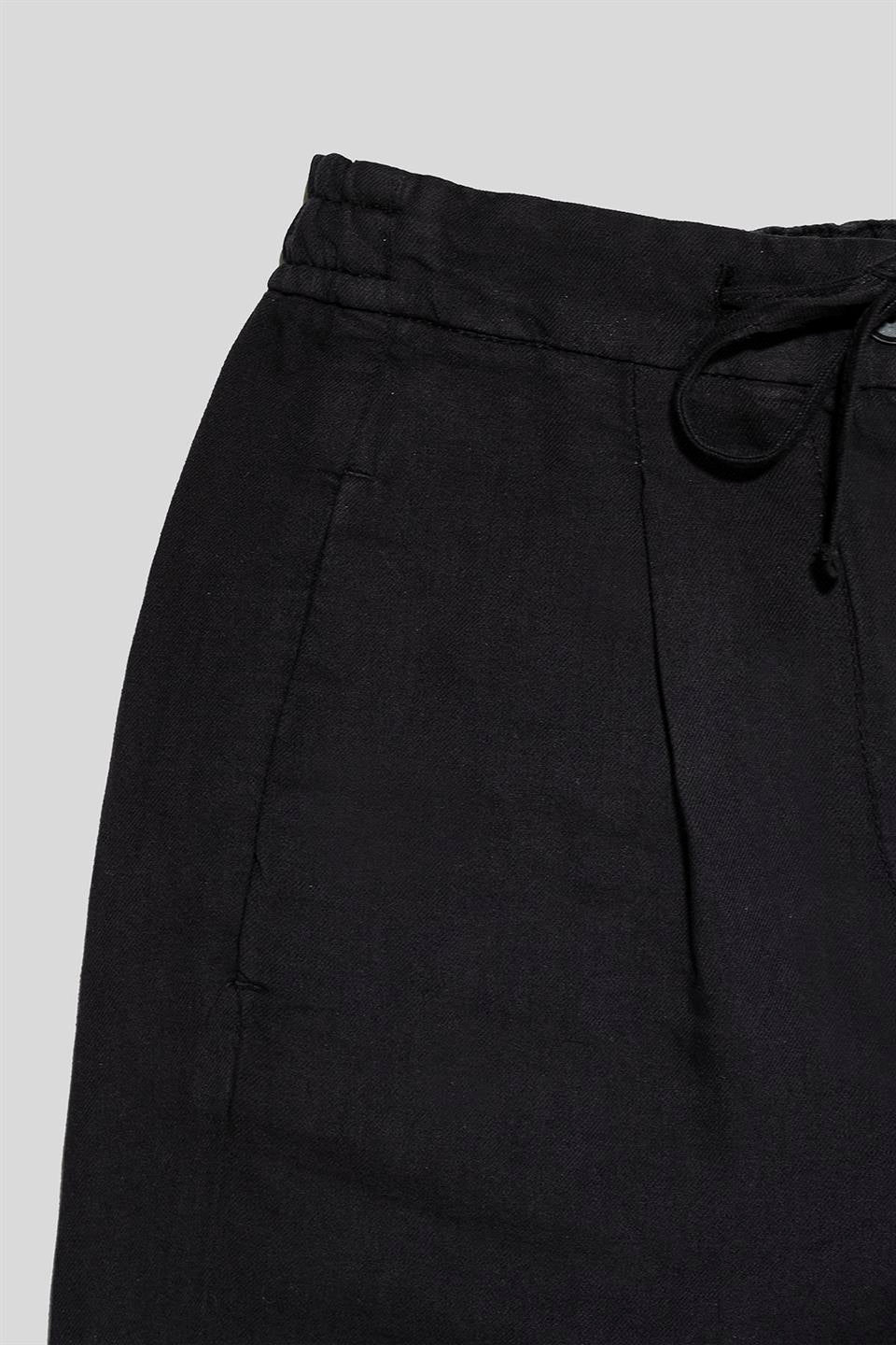 Bağcıklı Cep Detaylı Oversize Kadın Dokuma Pantolon
