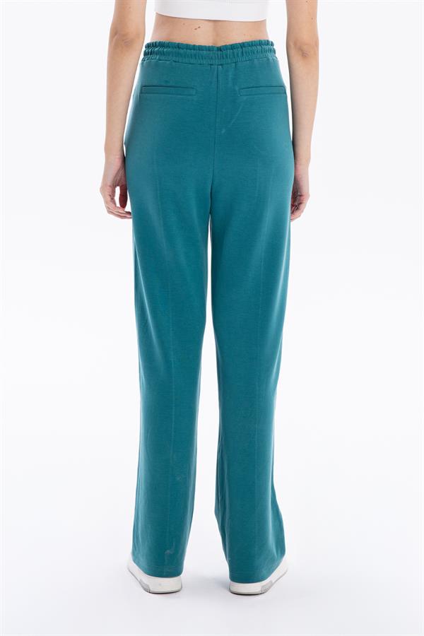 GMG Firenze-Bağcıklı Nervürlü Modal Bol Paça Örme Pantolon-Eşofman-6-Milagron.com