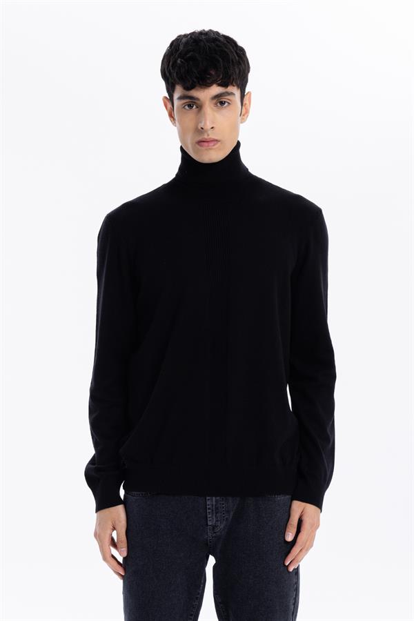 Balıkçı Yaka Slim Fit Basic Erkek Kazak