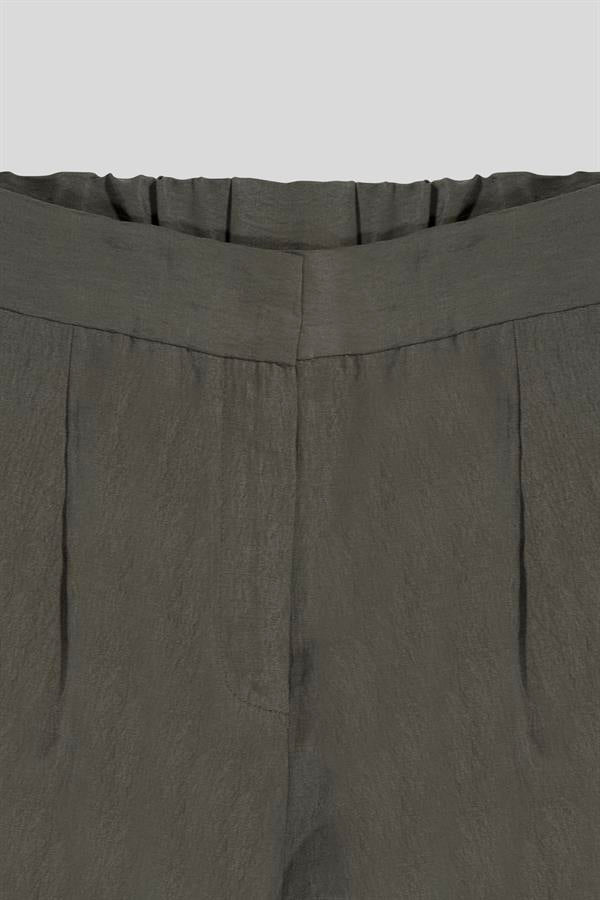 Beli Lastikli İStanbul Cepli Geniş Paça Kadın Pantolon