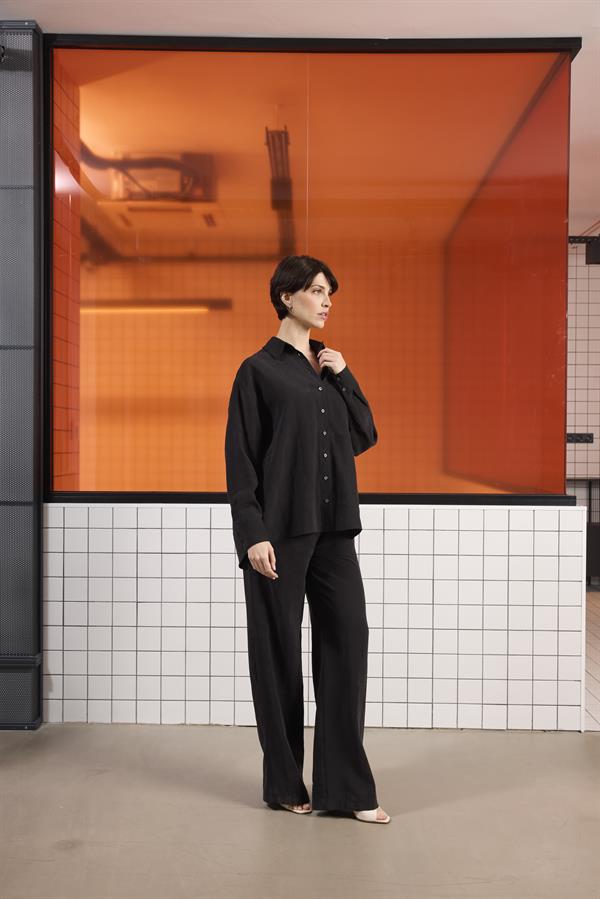 GMG Firenze-Beli Lastikli İstanbul Cepli Geniş Paça Kadın Pantolon-Pantolon-3-Milagron.com