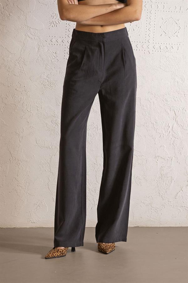GMG Firenze-Beli Lastikli Pileli Kadın Pantolon-PANTOLON-2-Milagron.com