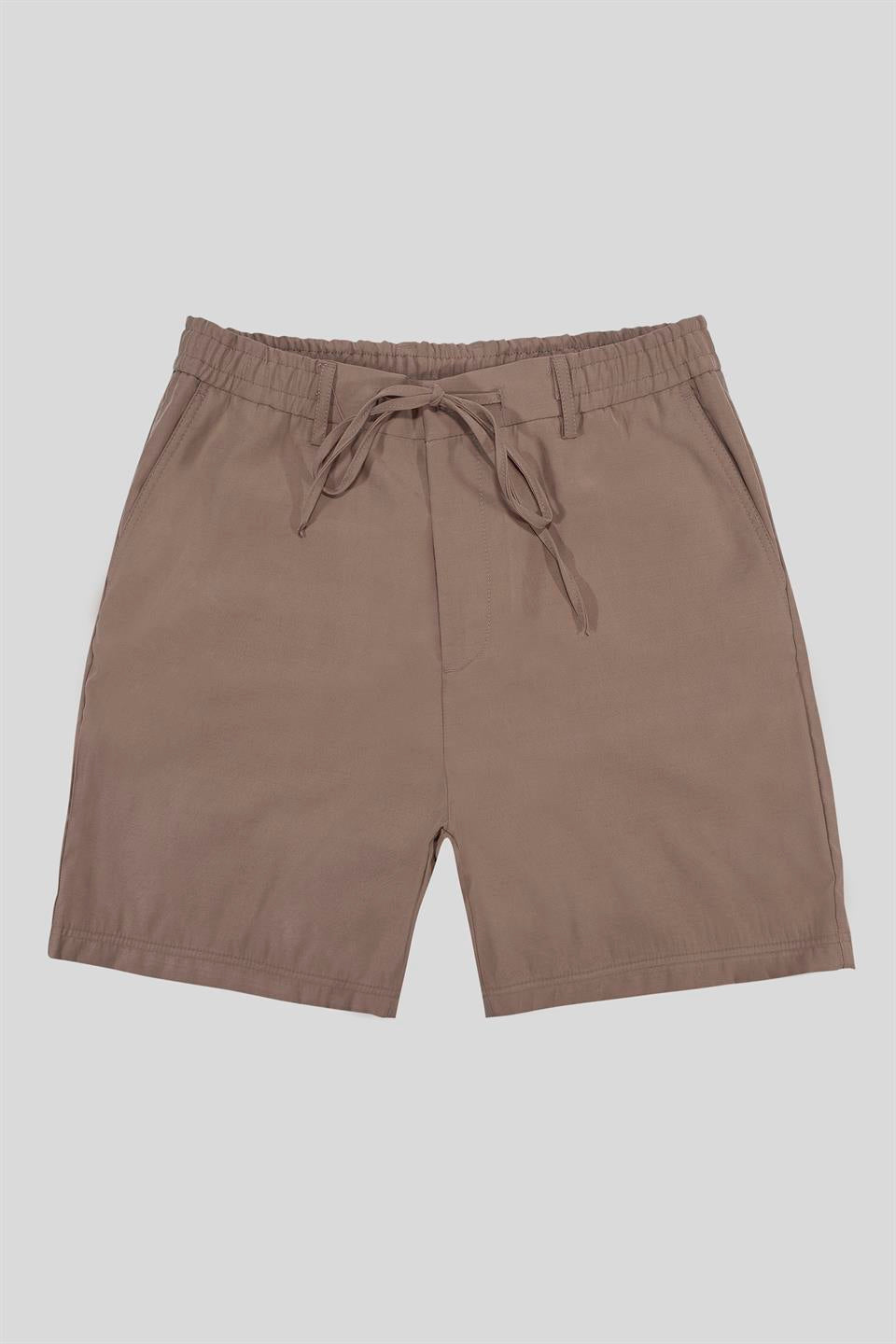 Beli Lastikli Ve Bağcıklı Slim Fit Erkek Şort