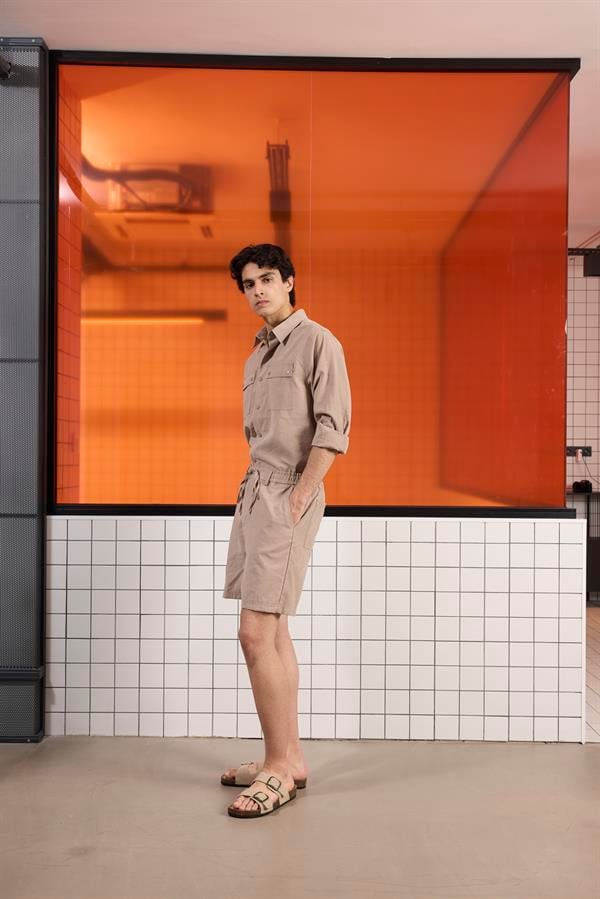 GMG Firenze-Beli Lastikli Ve Bağcıklı Slim Fit Erkek Şort-Şort-10-Milagron.com