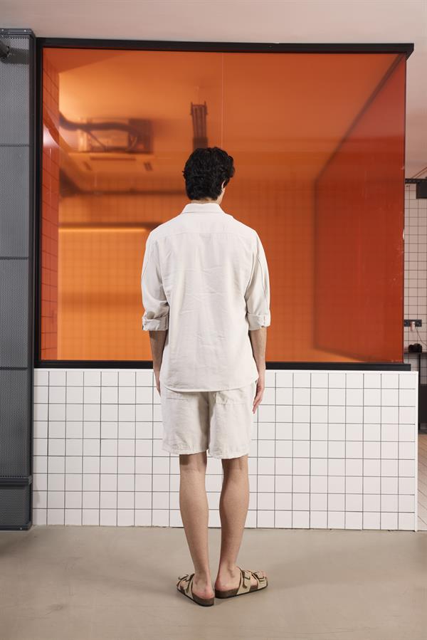 GMG Firenze-Beli Lastikli Ve Bağcıklı Slim Fit Erkek Şort-Şort-5-Milagron.com