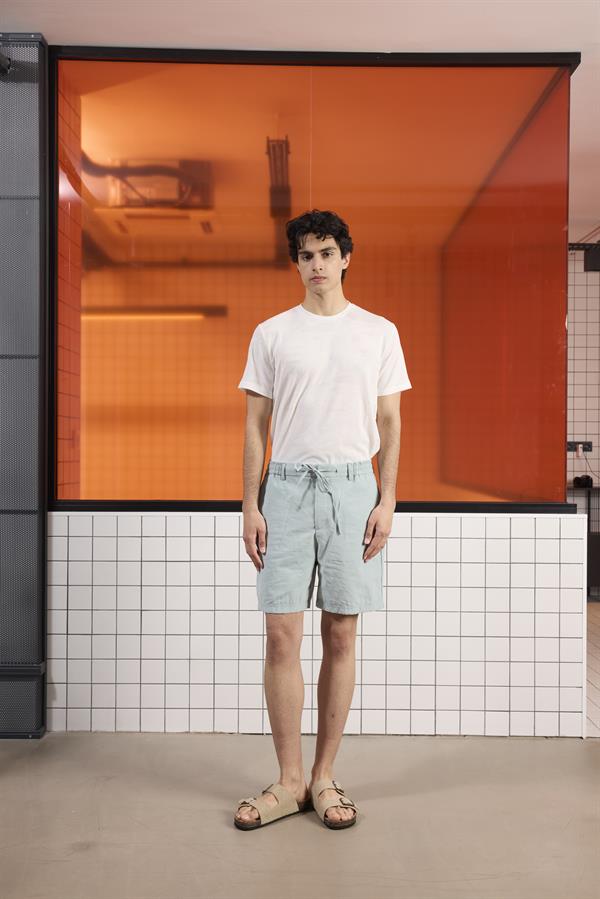 GMG Firenze-Beli Lastikli Ve Bağcıklı Slim Fit Erkek Şort-Şort-6-Milagron.com