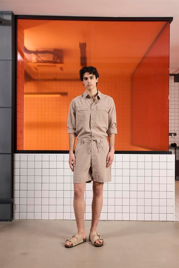 GMG Firenze-Beli Lastikli Ve Bağcıklı Slim Fit Erkek Şort-Şort-9-Milagron.com