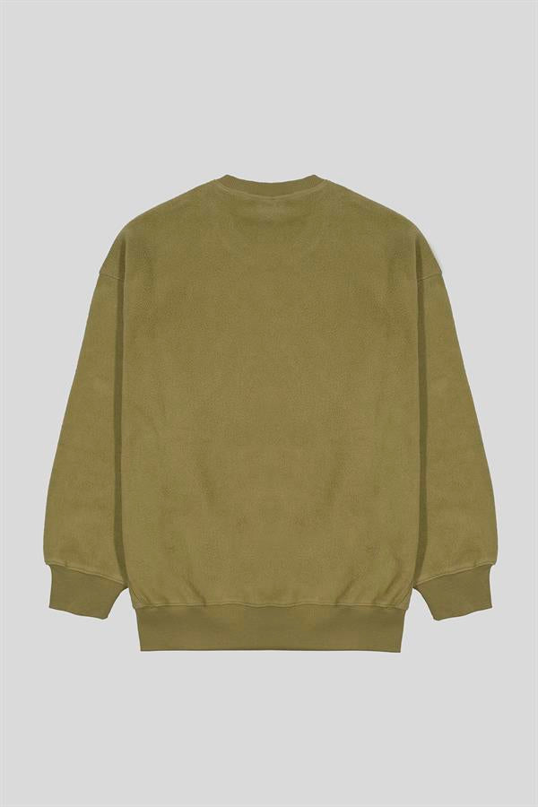 Bisiklet Yaka %100 Pamuk Oversize Kadın Sweatshirt