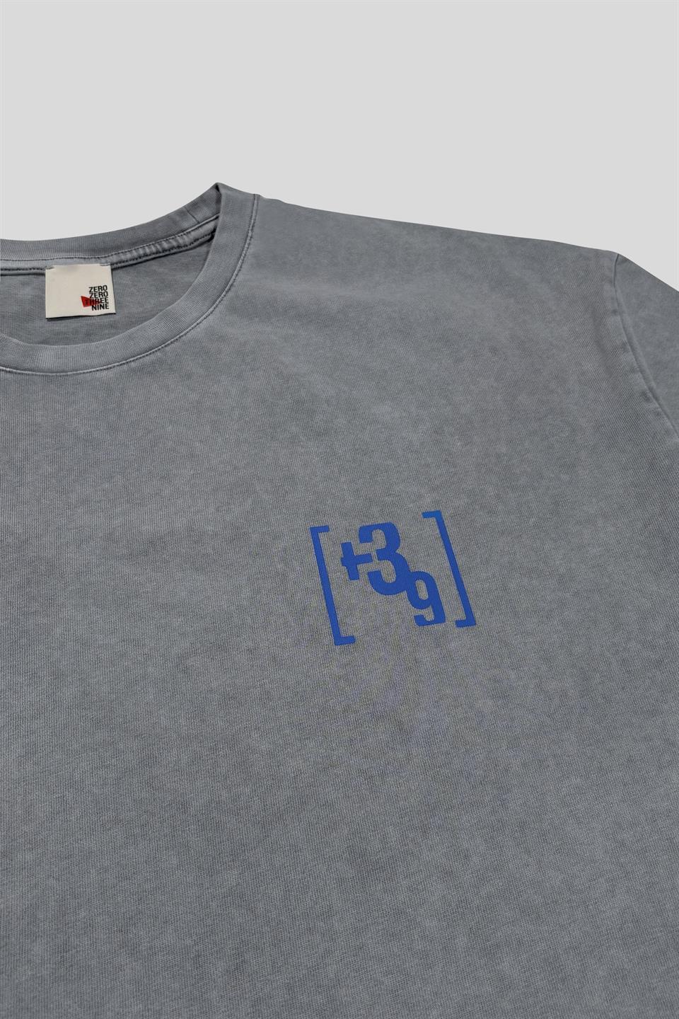 Bisiklet Yaka Arkası Enjeksiyon Baskı %100 Pamuk Oversize Erkek T-Shirt