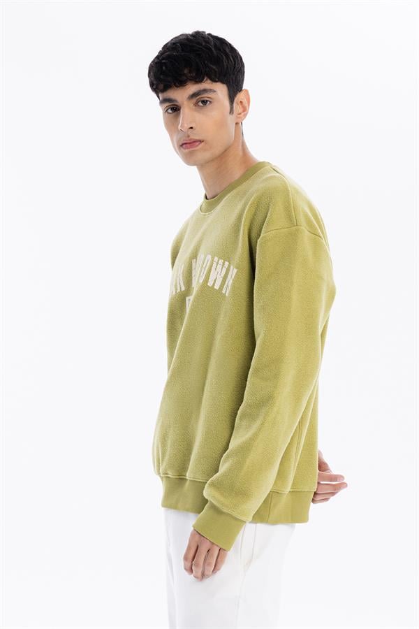 GMG Firenze-Bisiklet Yaka Baskılı %100 Pamuk Polar Erkek Sweatshirt-SWEATSHIRT-11-Milagron.com