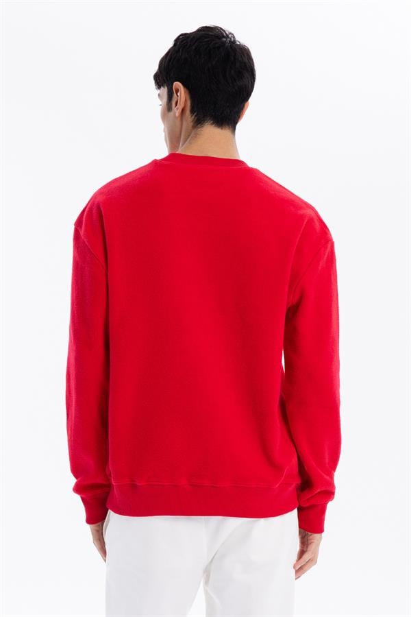 GMG Firenze-Bisiklet Yaka Baskılı %100 Pamuk Polar Erkek Sweatshirt-SWEATSHIRT-5-Milagron.com