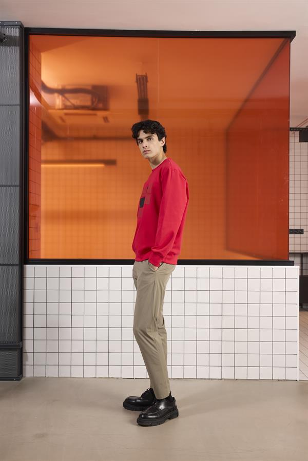 GMG Firenze-Bisiklet Yaka Baskılı Regular Fit Erkek Sweatshirt-SWEATSHIRT-10-Milagron.com