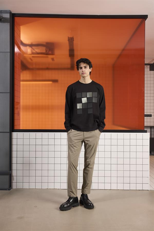 GMG Firenze-Bisiklet Yaka Baskılı Regular Fit Erkek Sweatshirt-SWEATSHIRT-15-Milagron.com