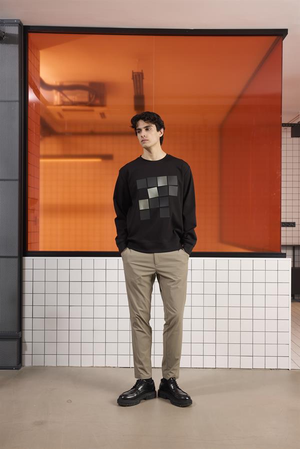GMG Firenze-Bisiklet Yaka Baskılı Regular Fit Erkek Sweatshirt-SWEATSHIRT-16-Milagron.com