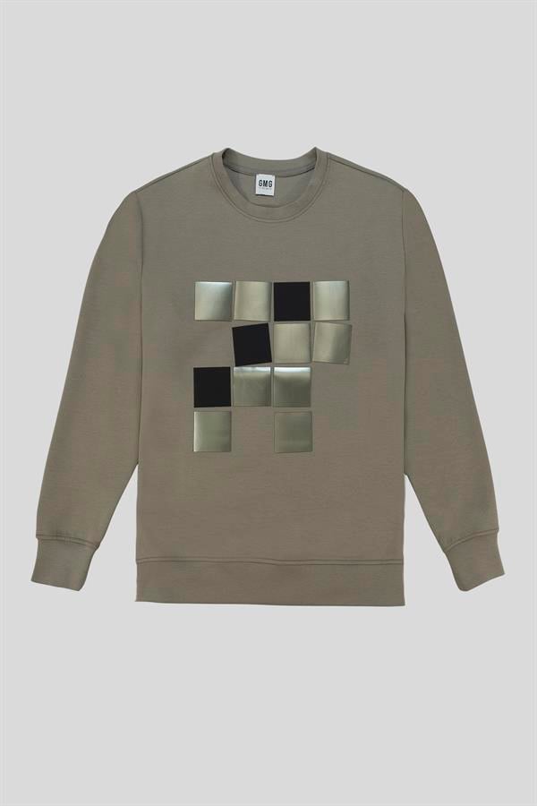 GMG Firenze-Bisiklet Yaka Baskılı Regular Fit Erkek Sweatshirt-SWEATSHIRT-5-Milagron.com