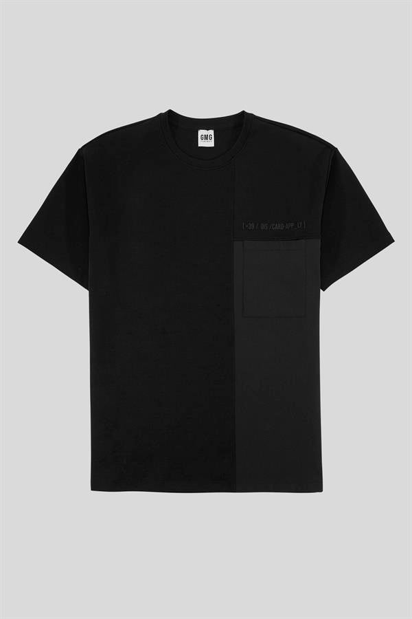 Bisiklet Yaka Cep Detaylı Oversize Erkek T-Shirt