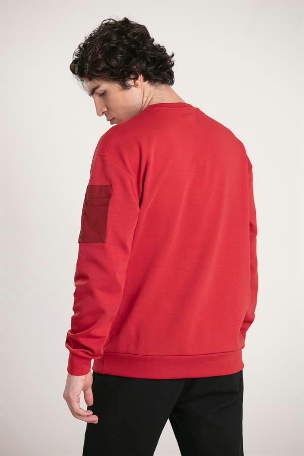GMG Firenze-Bisiklet Yaka Cep Tasarımlı Erkek Sweatshirt-SWEATSHIRT-3-Milagron.com