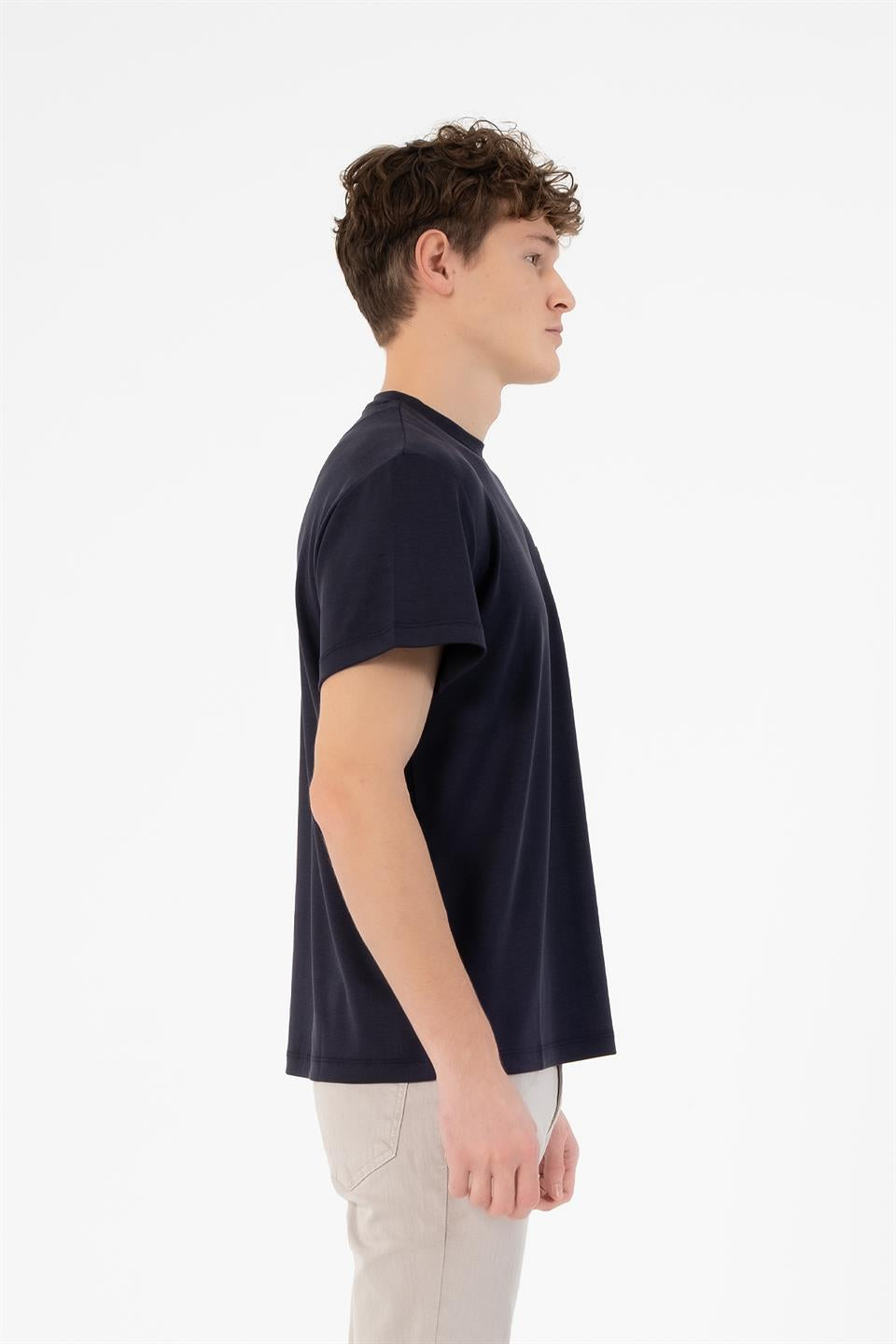 GMG Firenze-Bisiklet Yaka Cepli Modal T-Shirt-T-Shirts-22-Milagron.com