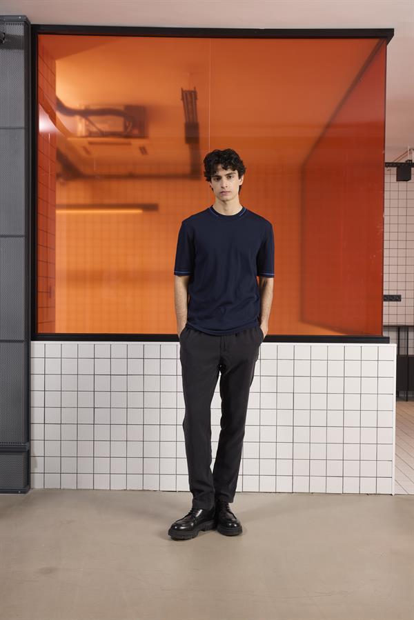 GMG Firenze-Bisiklet Yaka Çizgi Detaylı Triko Erkek Kazak-Kazak & Triko-10-Milagron.com