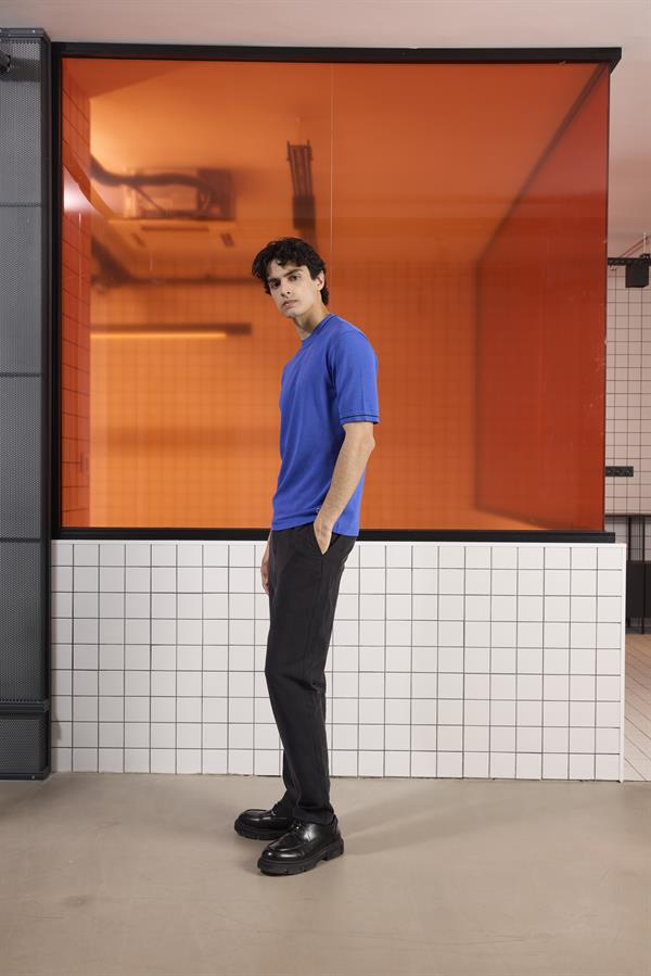 GMG Firenze-Bisiklet Yaka Çizgi Detaylı Triko Erkek Kazak-Kazak & Triko-12-Milagron.com