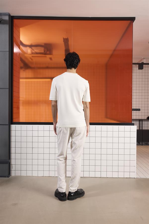 GMG Firenze-Bisiklet Yaka Çizgi Detaylı Triko Erkek Kazak-Kazak & Triko-4-Milagron.com