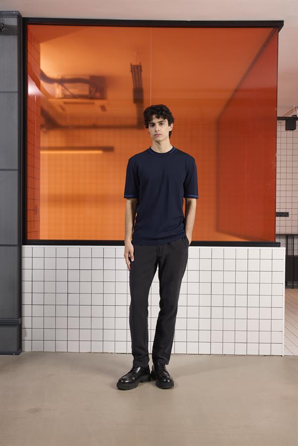 GMG Firenze-Bisiklet Yaka Çizgi Detaylı Triko Erkek Kazak-Kazak & Triko-9-Milagron.com