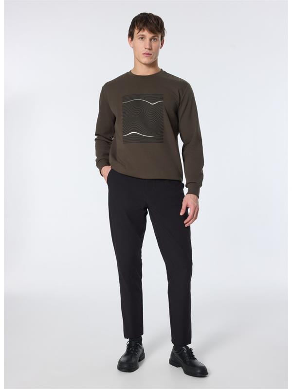 GMG Firenze-Bisiklet Yaka Dalga Baskılı Erkek Sweatshirt-SWEATSHIRT-5-Milagron.com