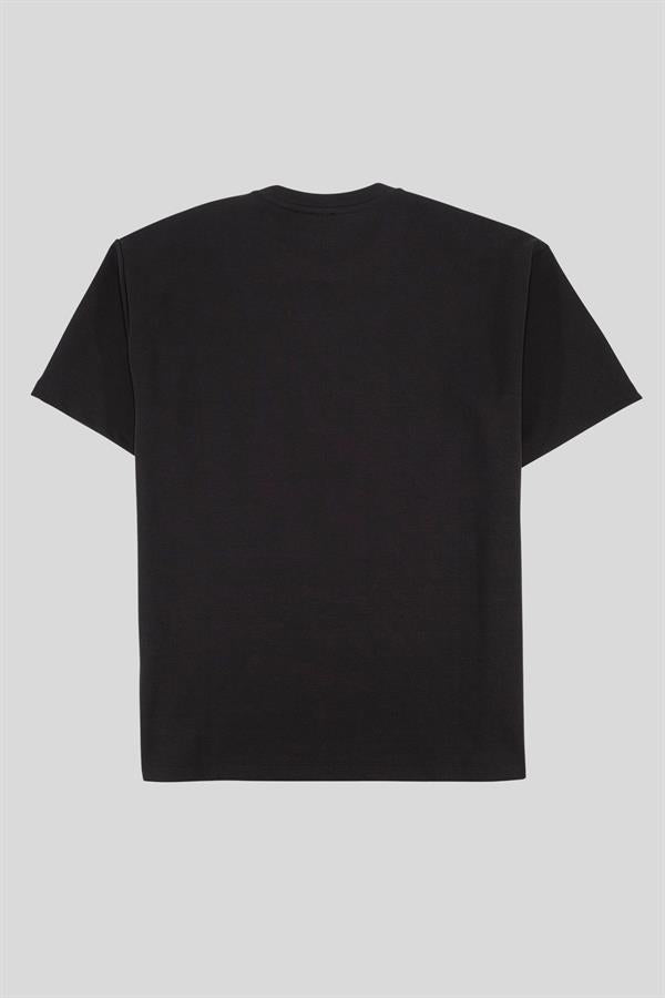 Bisiklet Yaka Dinozor Baskılı Oversize Erkek T-Shirt