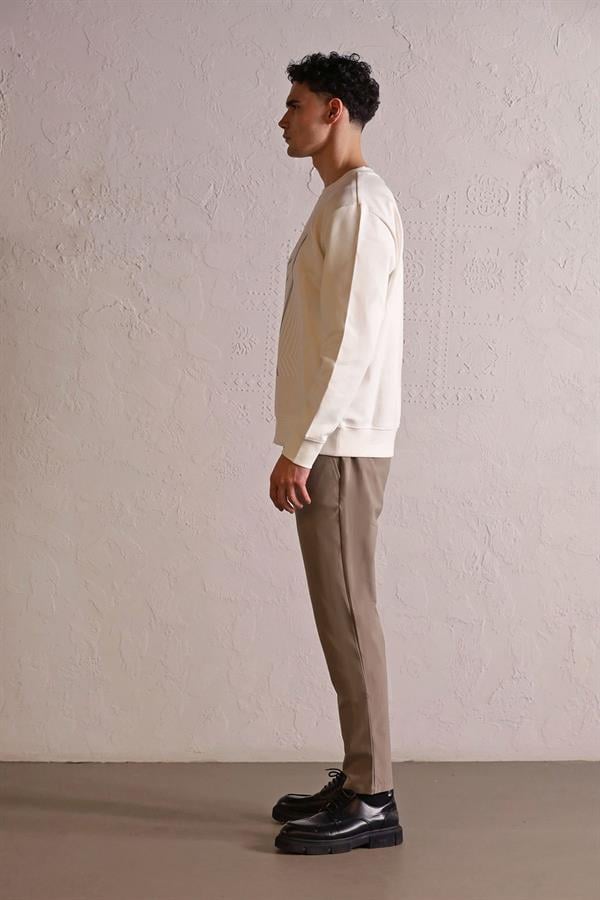 GMG Firenze-Bisiklet Yaka Geometrik Baskılı Erkek Sweatshirt-SWEATSHIRT-2-Milagron.com