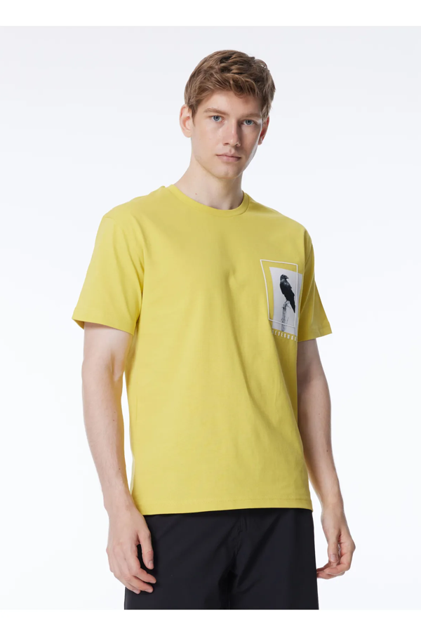 GMG Firenze-Bisiklet Yaka Göğsü Baskılı %100 Pamuk Oversize T-Shirt-T-Shirts-5-Milagron.com