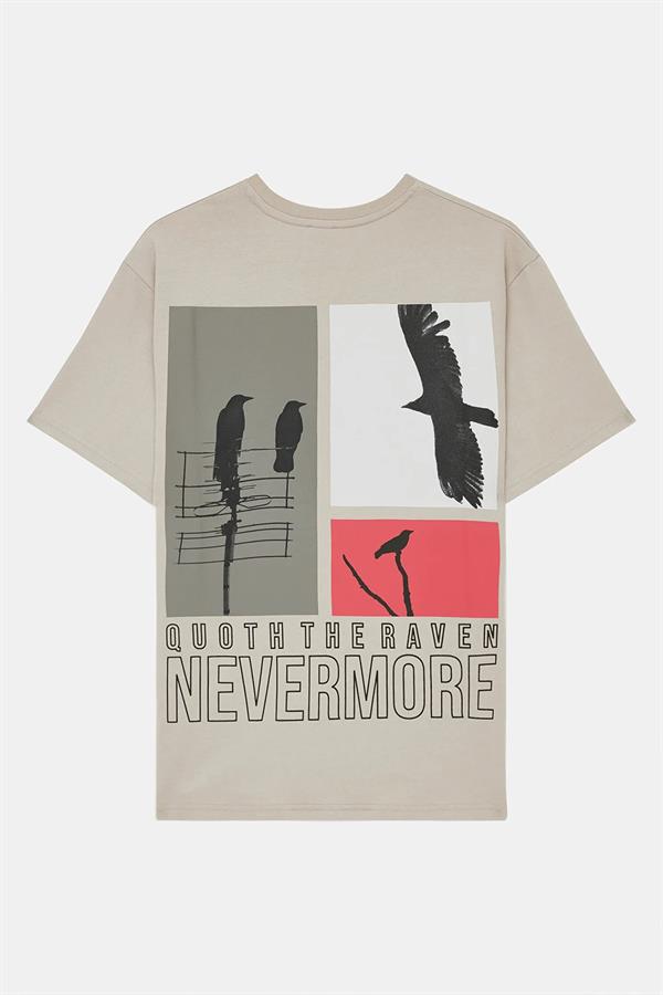 GMG Firenze-Bisiklet Yaka Göğsü Garni Ve Baskı Detaylı T-Shirt-T-Shirts-2-Milagron.com