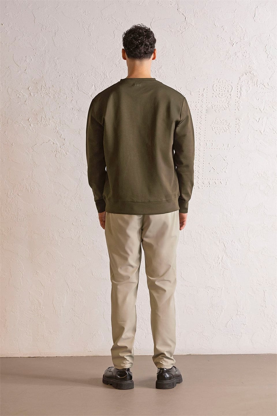 GMG Firenze-Bisiklet Yaka Kabartma Baskılı Erkek Sweatshirt-Winter'26-3-Milagron.com