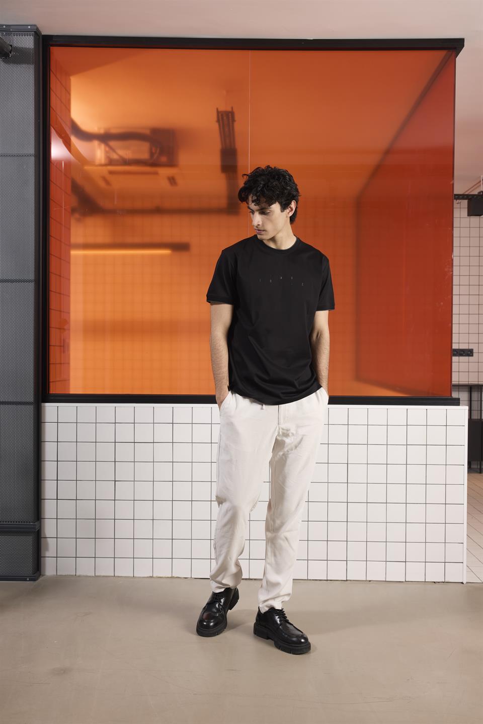 Bisiklet Yaka Merserize Slim Fit Erkek T-Shirt