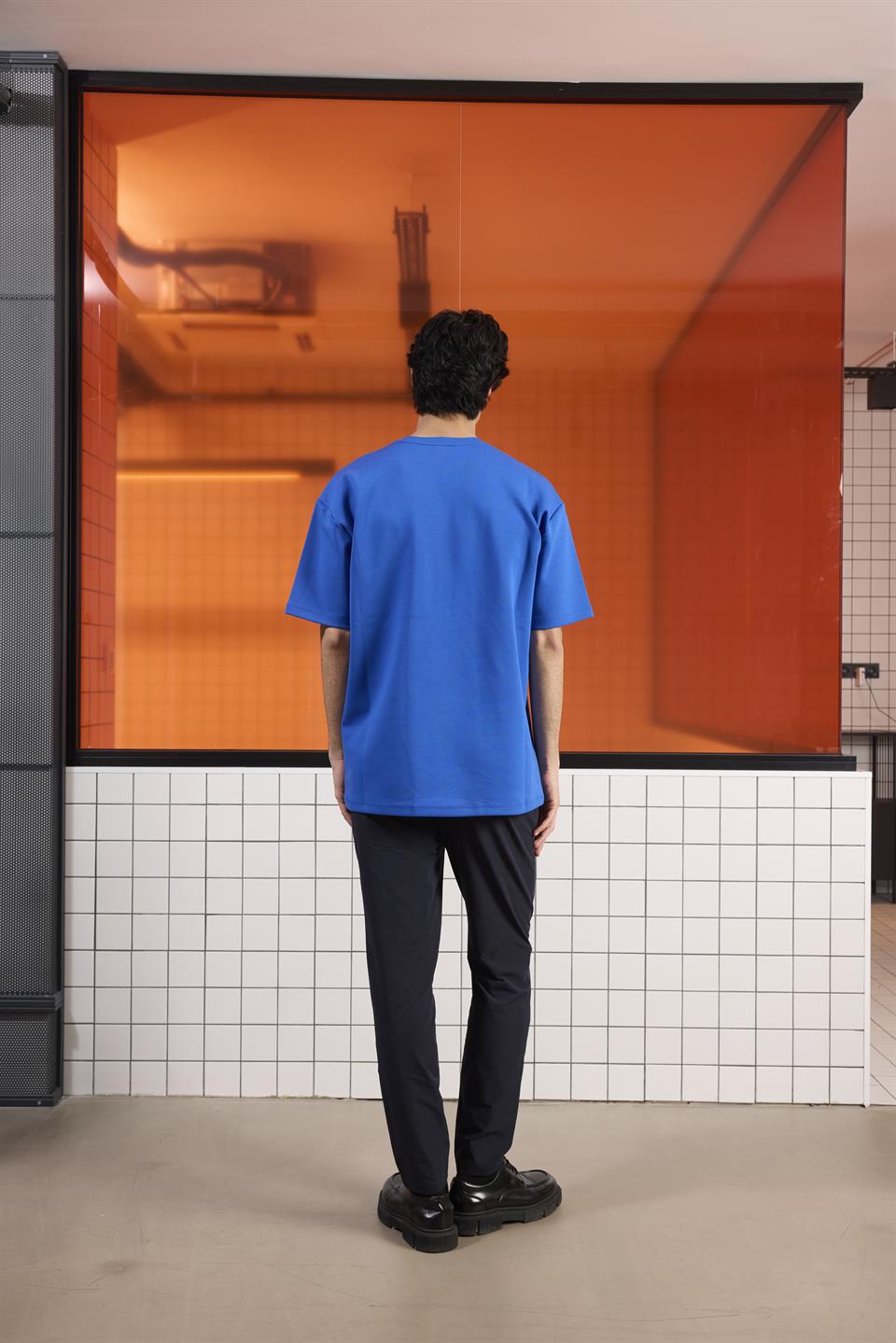 Bisiklet Yaka Oversize Erkek T-Shirt