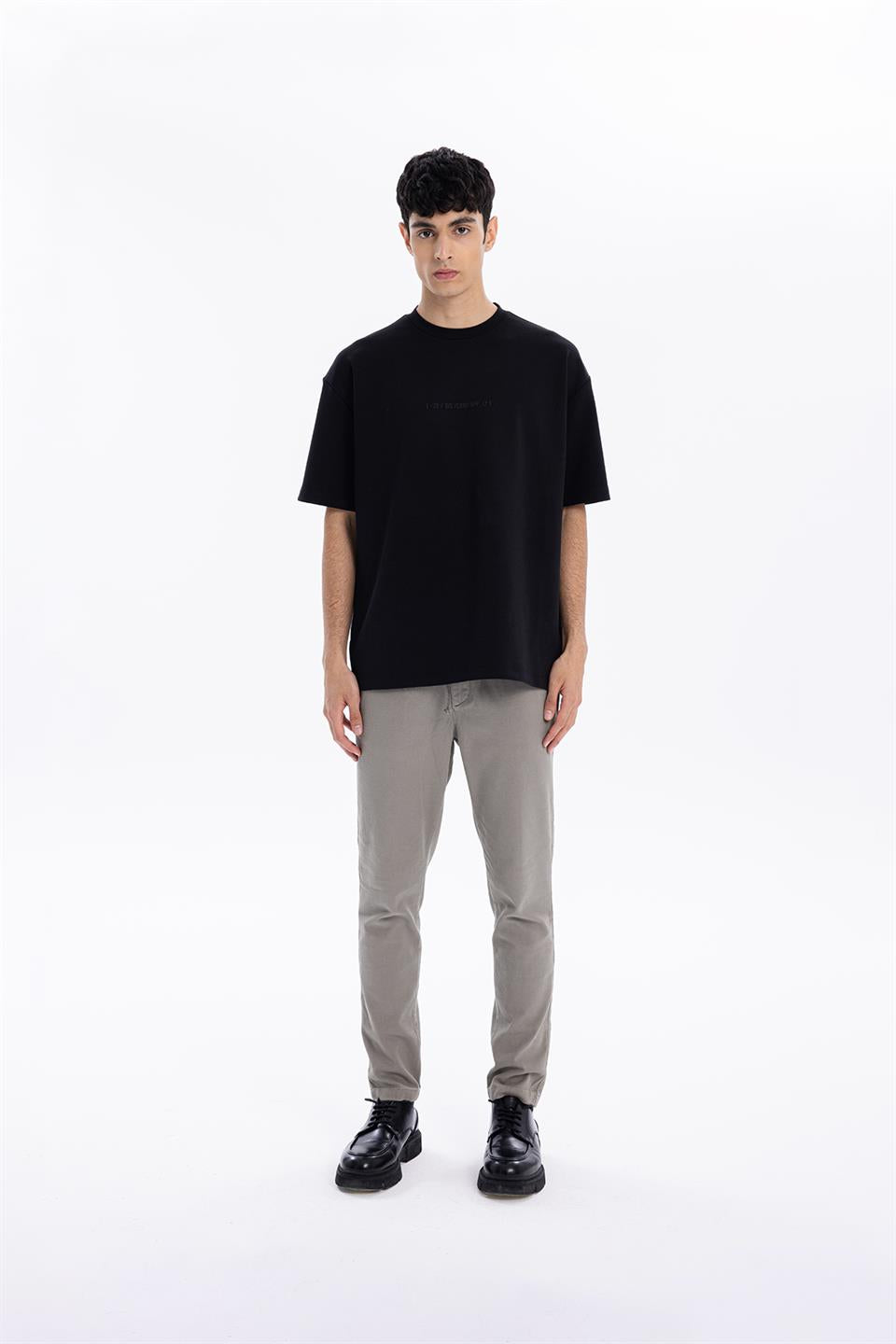 Bisiklet Yaka Oversize Kamuflaj Erkek T-Shirt