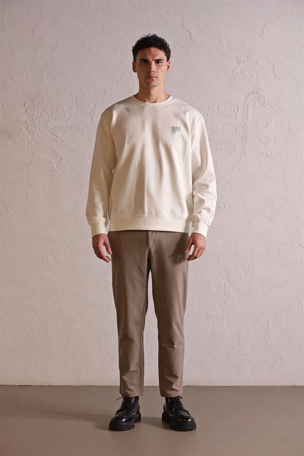 GMG Firenze-Bisiklet Yaka Sırtı Ve Göğsü Baskılı Erkek Sweatshirt-SWEATSHIRT-1-Milagron.com