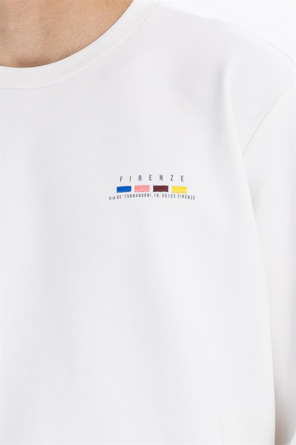 GMG Firenze-Bisiklet Yaka Slim Fit Baskılı Erkek Sweatshirt-SWEATSHIRT-2-Milagron.com