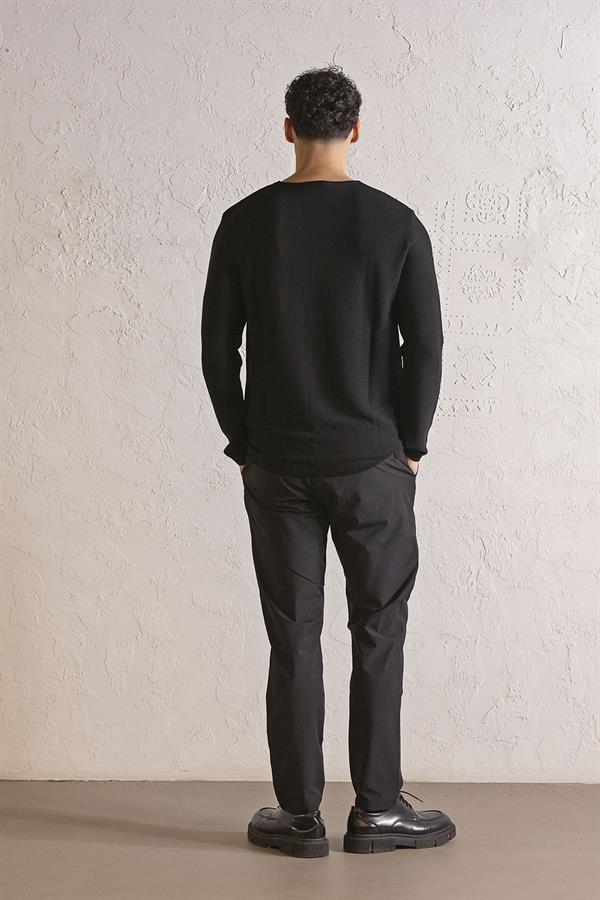 Bisiklet Yaka Slim Fit Erkek Kazak