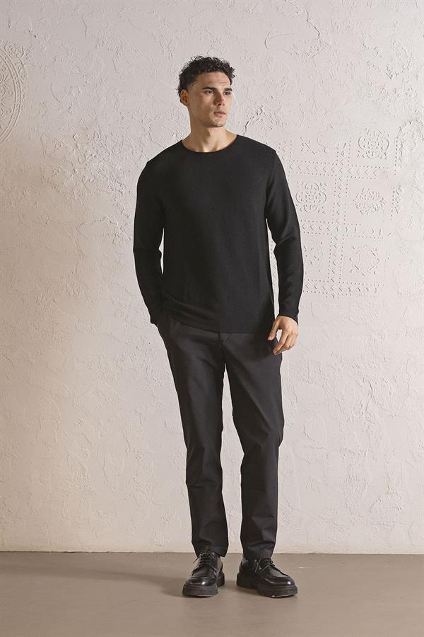 Bisiklet Yaka Slim Fit Erkek Kazak