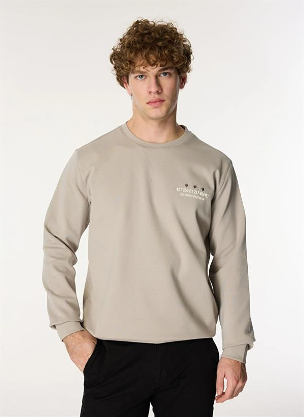 GMG Firenze-Bisiklet Yaka Sol Göğüs Üzeri Baskılı Erkek Sweatshirt-Sweatshirts & Hoodies-6-Milagron.com