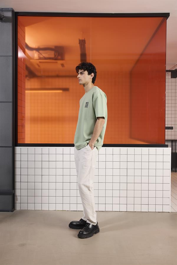 GMG Firenze-Bisiklet Yaka Yeah Baskılı Erkek T Shirt-Summer'25-11-Milagron.com