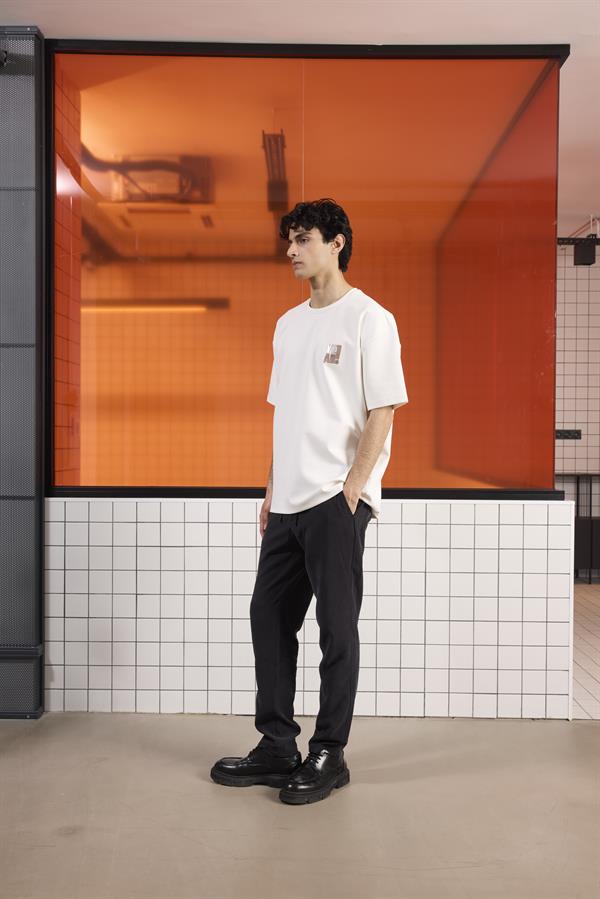 GMG Firenze-Bisiklet Yaka Yeah Baskılı Erkek T Shirt-Summer'25-4-Milagron.com