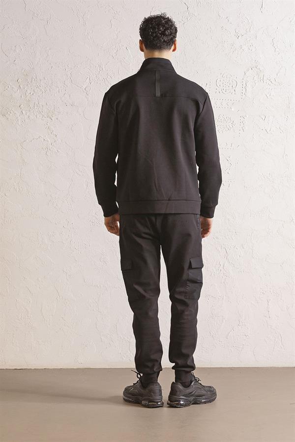 GMG Firenze-Dik Yaka Fermuar Ve çıtçıt Detaylı Erkek Sweatshirt-SWEATSHIRT-9-Milagron.com