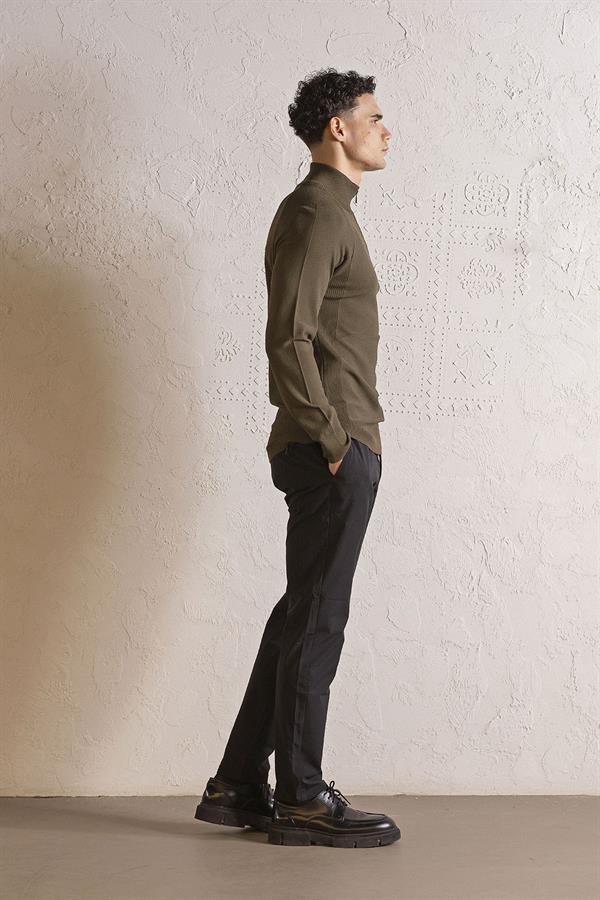 GMG Firenze-Dik Yaka Fermuarlı Reglan Kol Erkek Kazak-KAZAK-3-Milagron.com