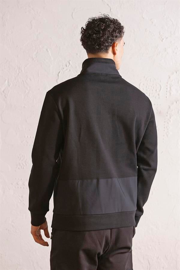 GMG Firenze-Dik Yaka Garni Detaylı Erkek Sweatshirt-SWEATSHIRT-5-Milagron.com