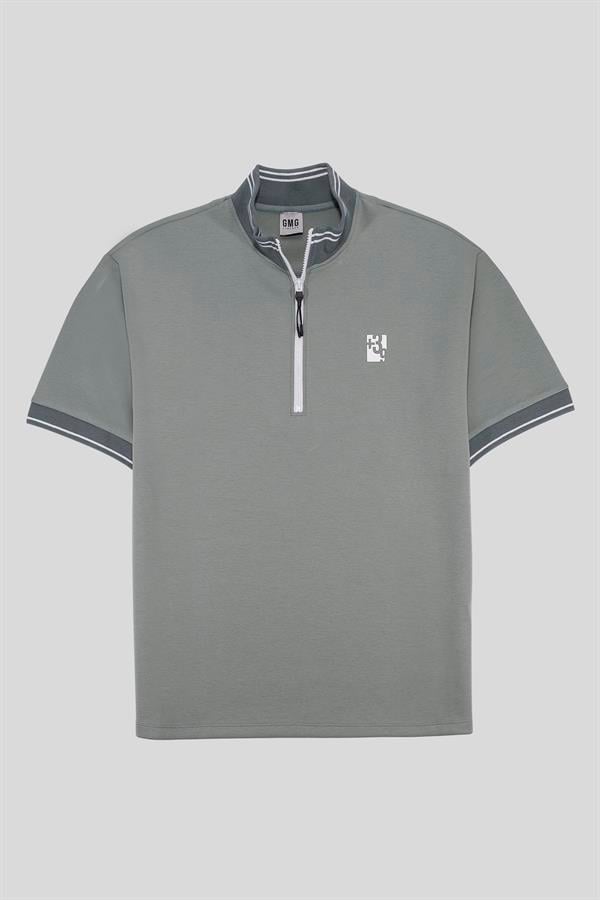GMG Firenze-Dik Yaka Pamuklu Regular Fit Erkek T Shirt-KISA KOL-11-Milagron.com