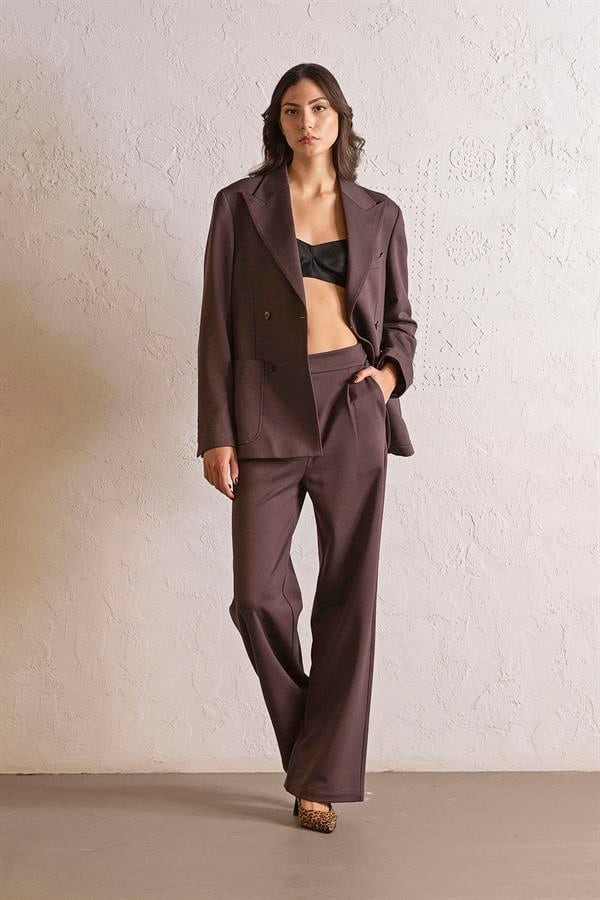 GMG Firenze-Düğme Detaylı Cepli Kadın Ceket-BLAZER CEKET-1-Milagron.com