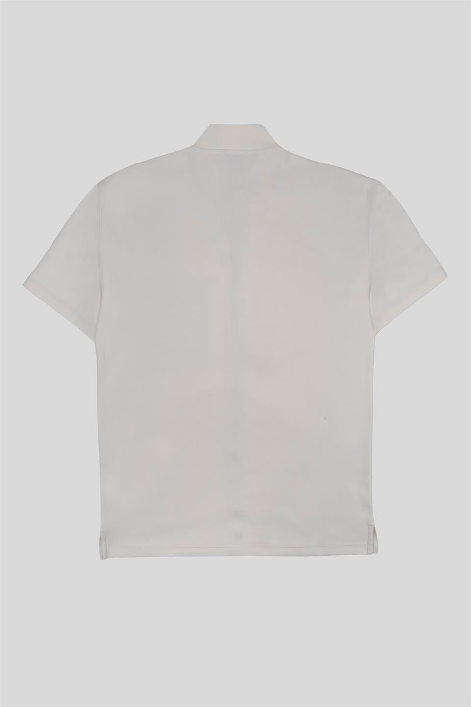 Fermuar Detaylı Bomber Yaka Flexi Baskılı Erkek T-Shirt