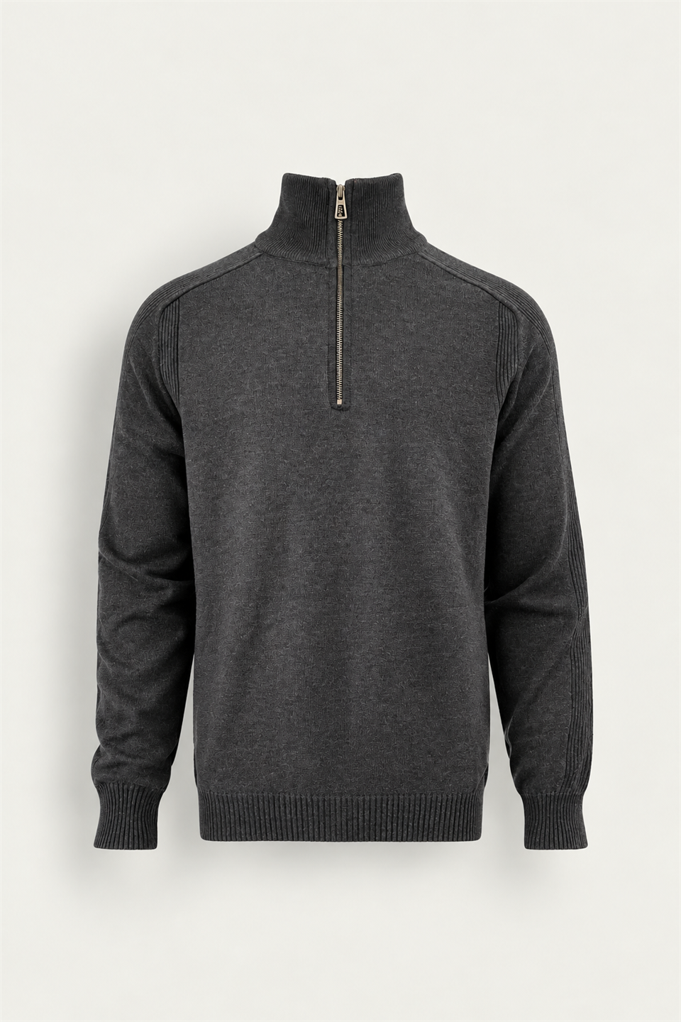 Fermuarlı Dik Yaka Slim Fit Erkek Triko Kazak