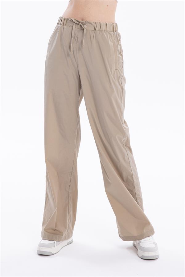 GMG Firenze-Gofre Desenli Bağcıklı Regular Kadın Dokuma Pantolon-//Özel Fi̇yatlar-3-Milagron.com